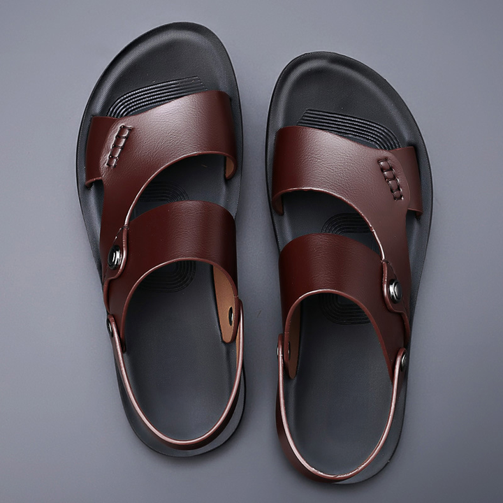 ORTHOWOOD | Ergonomic Leather Sandals for Men