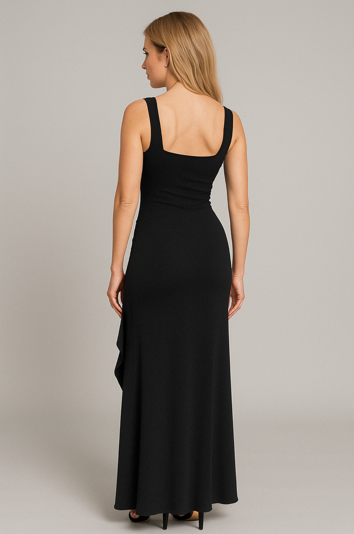 Severina | Square Neck Side Split Maxi Dress