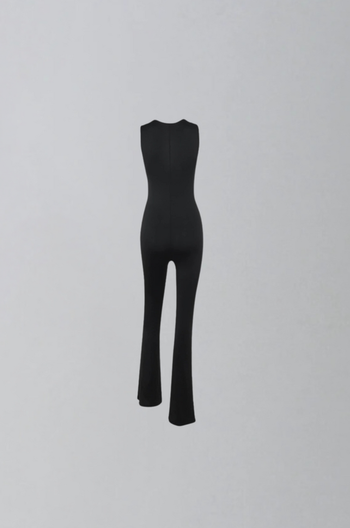 Caterina | Lace-Trim Fitted Jumpsuit