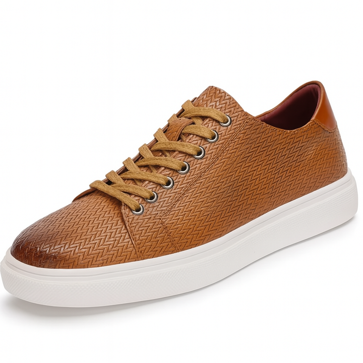 UrbanFlex | Leather Weave Low-Top Sneakers