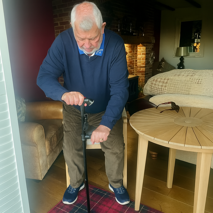 EASYRISE | Foldable Walking Cane with Light & Alarm
