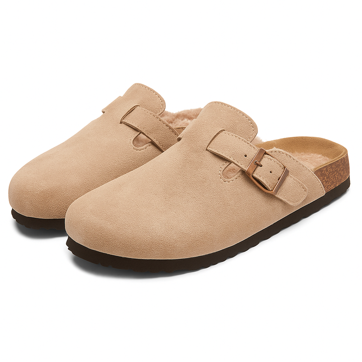 SOLEJOY | Faux Fur Summer Beach Mules