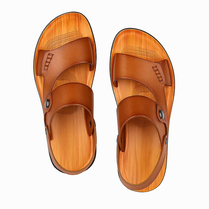 ORTHOWOOD | Ergonomic Leather Sandals for Men