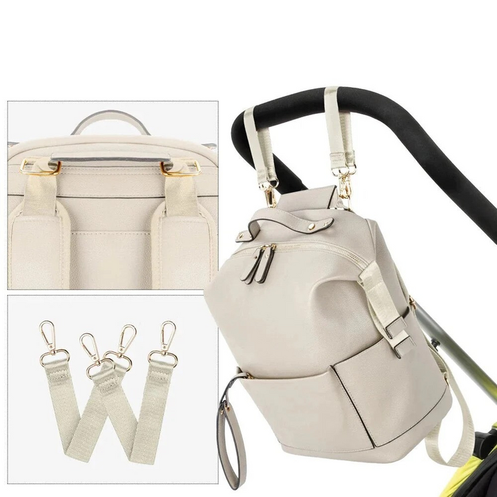 MOMPACK | Vegan Leather Changing Backpack Set
