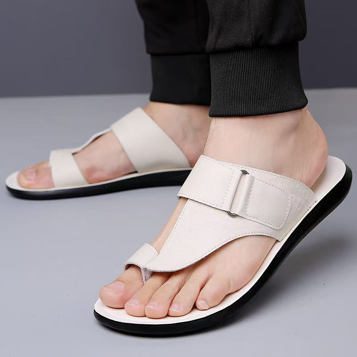 UrbanEdge | Premium Leather Slide Sandals